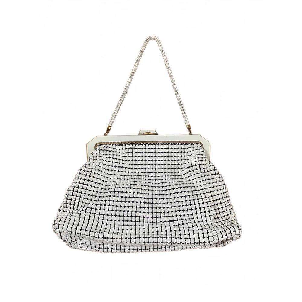 Vintage Oroton West Germany White Beaded Handbag